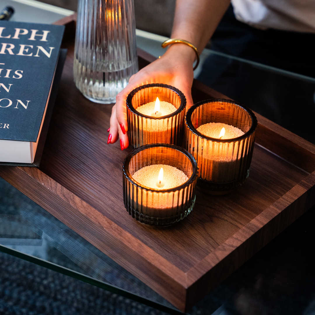 Glasstage grøn/guld