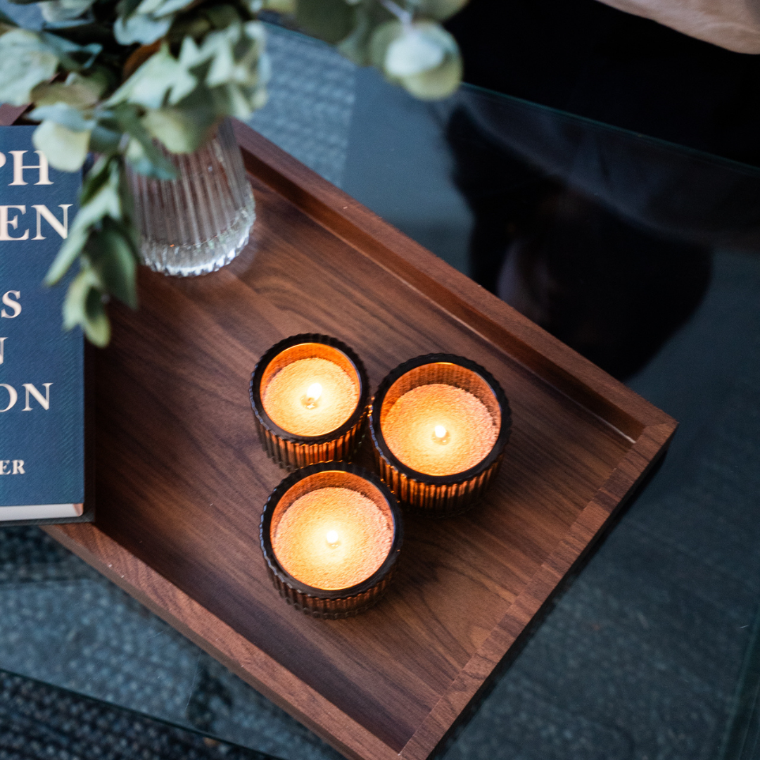 Glasstage grøn/guld