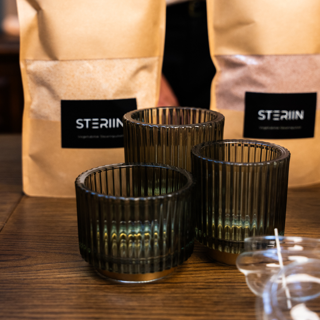 Glasstage grøn/guld