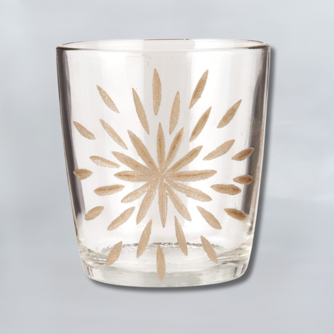 Glasstage med indgraveret stjerne