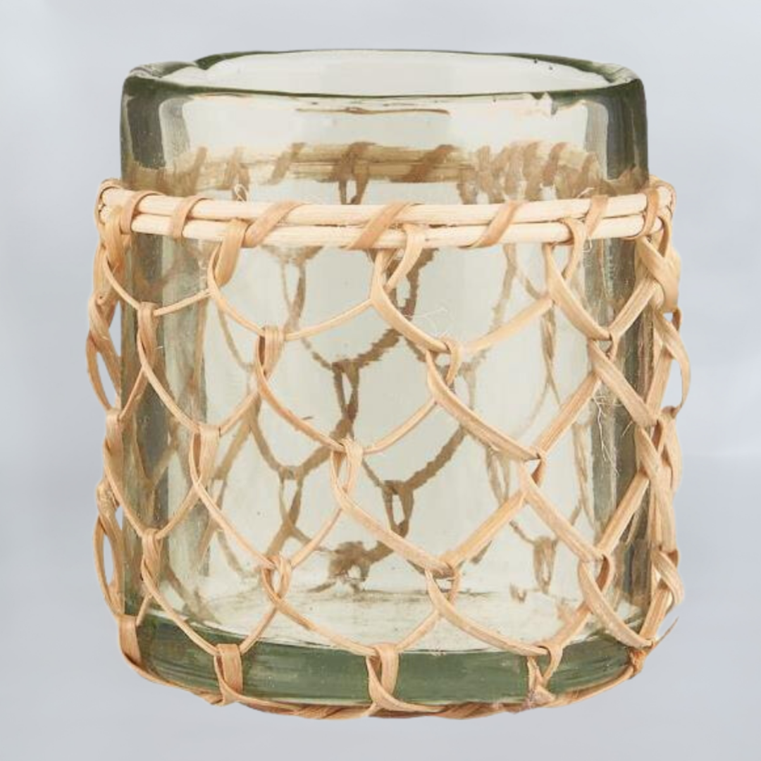 Cylinderglas m/bambusflet mundblæst