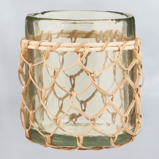 Cylinderglas m/bambusflet mundblæst