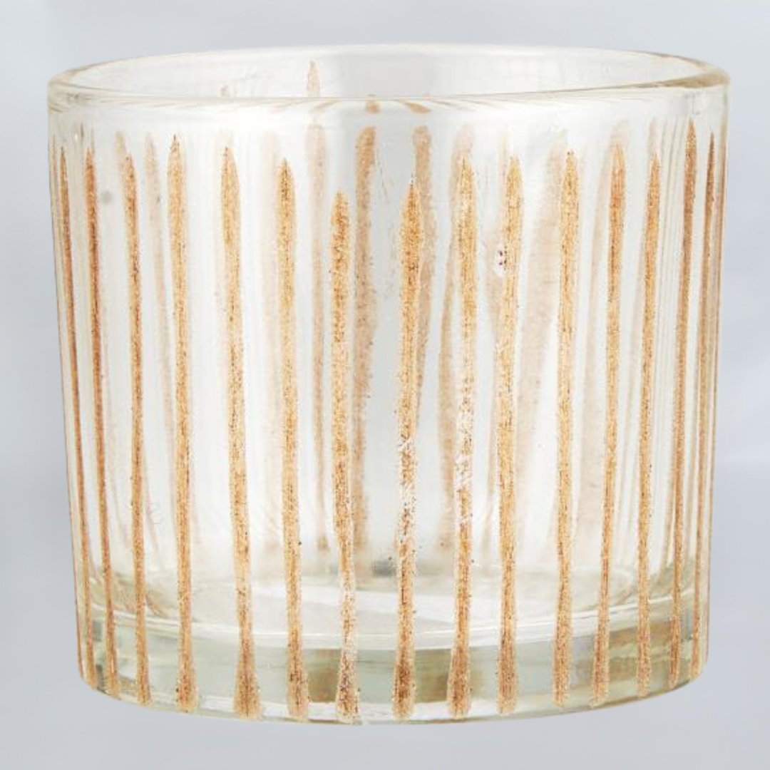 Glas m/indgraverede striber